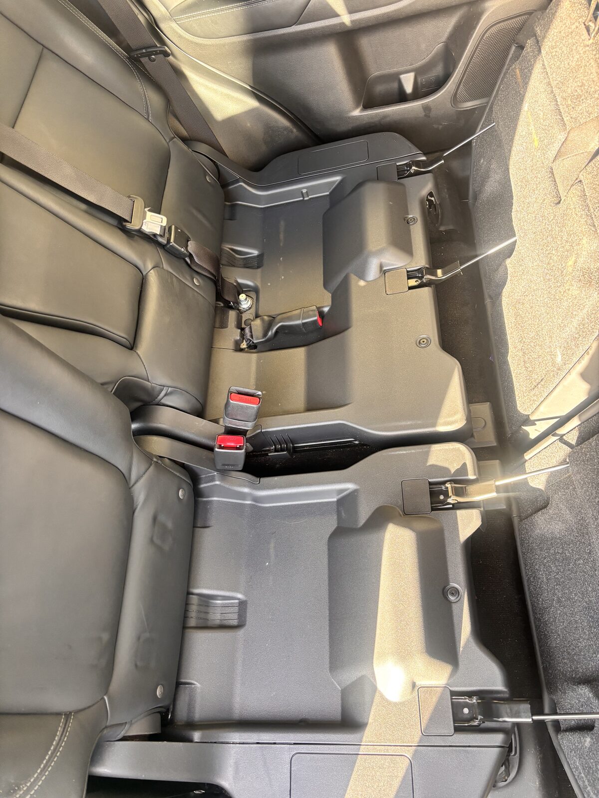 Leather rear seats after detailing